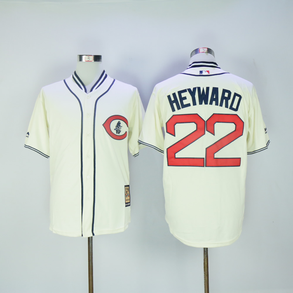 Men Chicago Cubs #22 Heyward Cream Throwback 1929 MLB Jerseys->chicago cubs->MLB Jersey